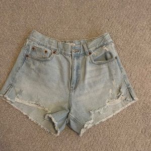 Zara girls light blue shorts